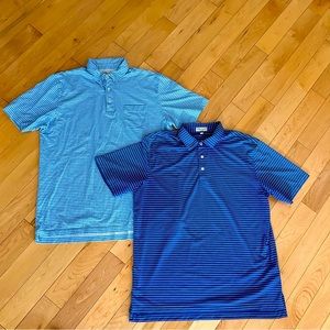 Two Peter Millar Men’s golf/polo shirts
